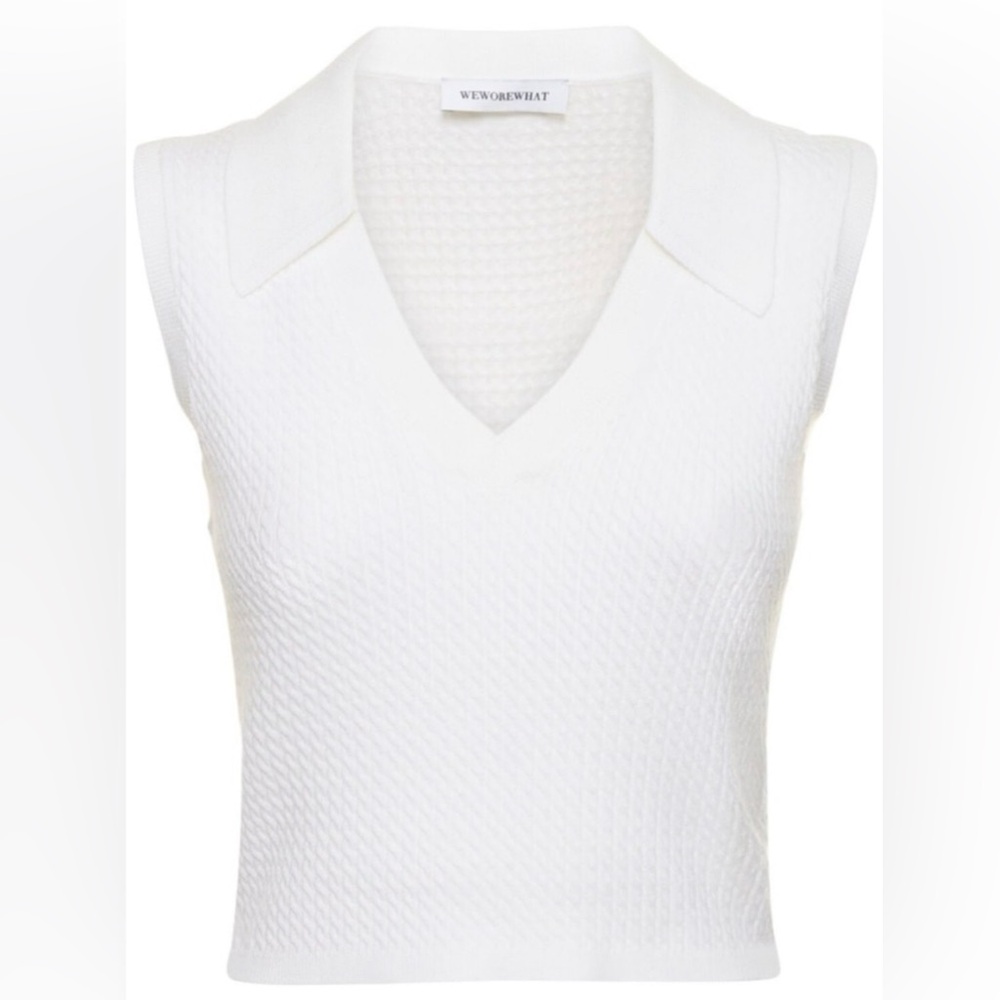 WeWoreWhat Tennis V Neck Knit Tank